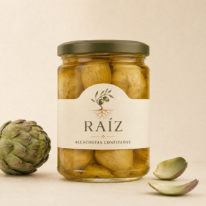 Alcachofas confitadas artesanales, 350 g